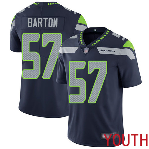 Seattle Seahawks Limited Navy Blue Youth Cody Barton Home Jersey NFL Football #57 Vapor Untouchable->women nfl jersey->Women Jersey